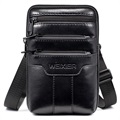 Weixier retro styl ramenní taška pro muže - černá