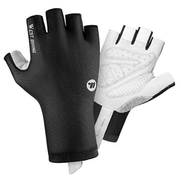 West Biking YP0211265 Shock-Absorb Half-Finger Cycling Gloves - XL - Black