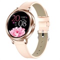 Elegantní smartwatch žen se srdeční frekvencí Mk20 - růžové zlato