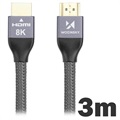 Wozinsky HDMI 2,1 8k 60Hz / 4K 120Hz / 2K 144Hz Kabel - 3M - šedý