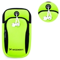 Wozinsky Univerzální Dvoukapsní Sportovní Náramek pro Chytré Telefony - Zelený