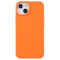 X-Level iPhone 14 Pogumované Plastové Pouzdro - Oranžový