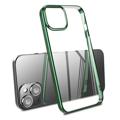 X-Level Galvanicky Pokovený iPhone 14 Pouzdro - Půlnoční Zelený