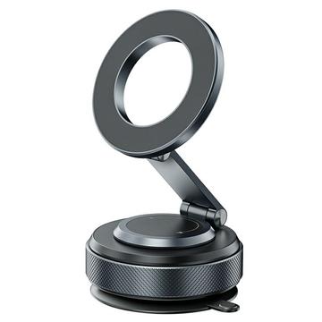 X69 Rotating Magnetic Car Phone Holder with Suction Cup - Black