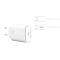 XO L90B Wall Charger with USB-C Cable - 20W - White