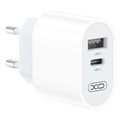 XO L97 Rychlá Nabíječka se Dvěma Porty - USB-A, USB-C - Bílý