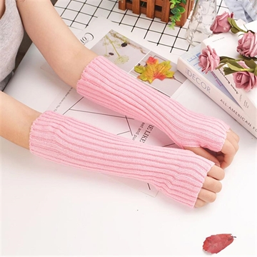 XT-0016 Winter Fingerless Gloves - 30cm - Pink