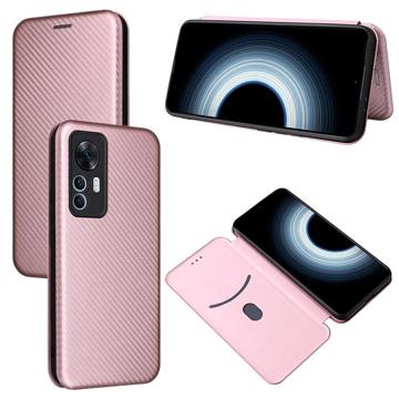 Flipové Pouzdro Xiaomi 12T/12T Pro - Uhlíkové Vlákno