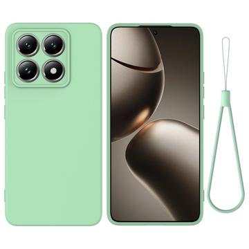 Tekuté silikonové pouzdro na Xiaomi 14T Pro - Zelená