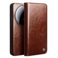 Xiaomi 15 Ultra Qialino Classic Wallet Leather Case - Dark Brown