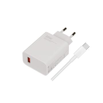 Xiaomi 33W Travel Charger with USB-C Cable MDY-11-EZ - Bulk - White