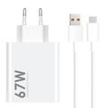 Xiaomi 67W Travel Charger with 6A USB-C Cable MDY-14-EW - Bulk - White