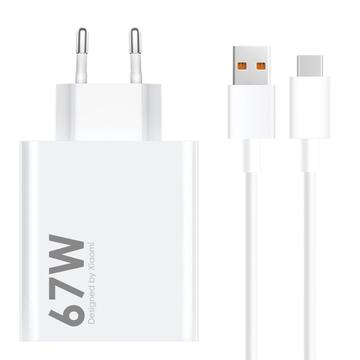 Xiaomi 67W Travel Charger with 6A USB-C Cable MDY-14-EW - Bulk - White