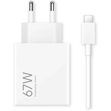 Xiaomi HyperCharge Combo 67W Charger with USB-C Cable - White
