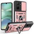 Xiaomi Redmi A5 4G/Poco C71 Rotary Ring Hybrid Case with Camera Shield - Rose Gold