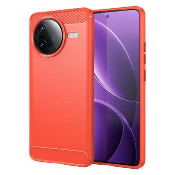 Xiaomi Redmi K80/Poco F7 Pro Pouzdro z Kartáčovaného TPU - Uhlíkové Vlákno