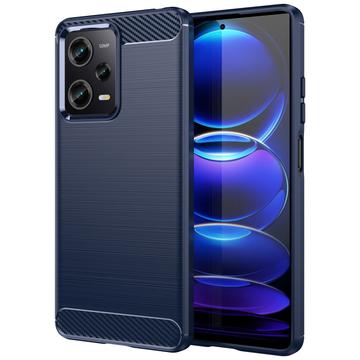 Xiaomi Redmi Note 12 Pro Pouzdro z Kartáčovaného TPU - Uhlíkové Vlákno