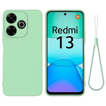 Tekuté silikonové pouzdro na Xiaomi Redmi Note 13R/Redmi 13/Poco M6 4G - Zelená