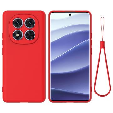 Xiaomi Redmi Note 14 Pro 5G/Poco X7 Liquid Silicone Case with Hand Strap - Red