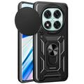 Xiaomi Redmi Note 14 Pro 5G/Poco X7 Rotary Ring Hybrid Case with Camera Shield - Black