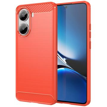 Xiaomi Redmi Turbo 4/Poco X7 Pro Pouzdro z Kartáčovaného TPU - Uhlíkové Vlákno