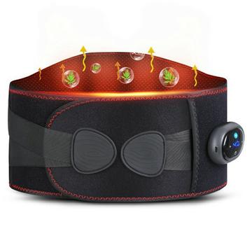 YF-FR069 Graphene Heating Therapy Waist Belt with Vibration Massage - Black