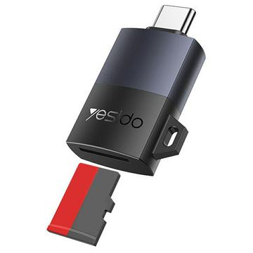 Yesido GS37 USB-C TF Card Reader with Lanyard - 480 Mbps Plug-and-Play OTG Adapter