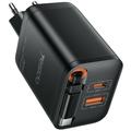 Yesido YC99 40W Fast Charger with Retractable USB-C Cable - Black