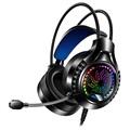 Herní sluchátka Yindaio Q7 s RGB Light - USB/3,5 mm combo - černá