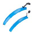 ZTTO ZT03 2Pcs Bike Fender Set Front+Rear Bike Mud Guard with Tail Light (with Installation Accessory) - Blue