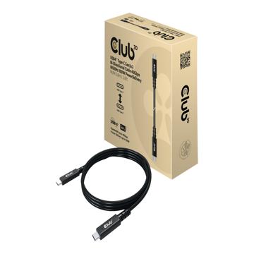 Club 3D USB4 Gen3x2 Kabel USB Type-C - 80cm - Černý