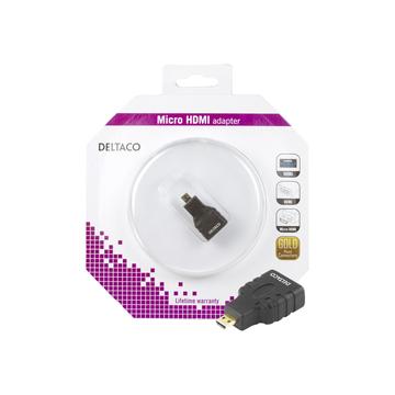 Adaptér Deltaco Micro HDMI - Černý