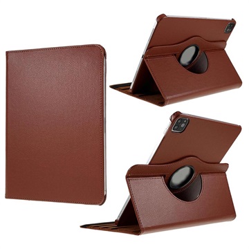 iPad Pro 12.9 2021/2022/Air 13 (2024) 360 Rotary Folio pouzdro - hnědá
