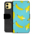 Prémiové peněženkové pouzdro iPhone 11 - Banány