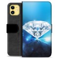 Prémiové peněženkové pouzdro iPhone 11 - Diamant