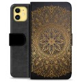 Prémiové peněženkové pouzdro iPhone 11 - Mandala
