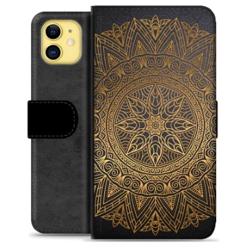 Prémiové peněženkové pouzdro iPhone 11 - Mandala
