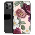 Prémiové peněženkové pouzdro iPhone 11 Pro Max - Romantické květiny