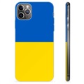 iPhone 11 Pro Max TPU pouzdro Ukrajinská vlajka - Žlutá a světle modrá
