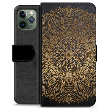 Prémiové peněženkové pouzdro iPhone 11 Pro - Mandala