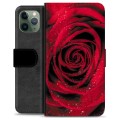 Prémiové peněženkové pouzdro iPhone 11 Pro - Růže