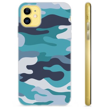 Pouzdro TPU iPhone 11 - Blue Camouflage