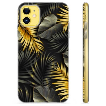 Pouzdro TPU iPhone 11 - Zlaté listy