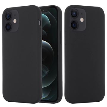 Tekuté silikonové pouzdro pro iPhone 12 Mini – kompatibilní s MagSafe – Černé