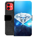 Prémiové peněženkové pouzdro iPhone 12 mini - Diamant