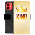 Prémiové peněženkové pouzdro iPhone 12 mini - Král