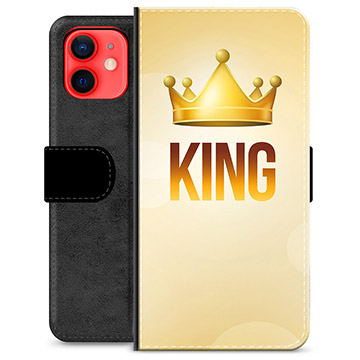Prémiové peněženkové pouzdro iPhone 12 mini - Král
