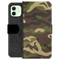 Prémiové peněženkové pouzdro iPhone 12 - Camo