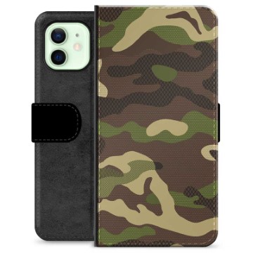 Prémiové peněženkové pouzdro iPhone 12 - Camo