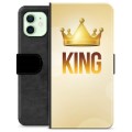 Prémiové peněženkové pouzdro iPhone 12 - Král